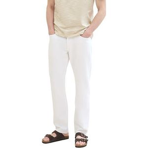 TOM TAILOR Heren Marvin Straight Jeans, 10101 - White Denim, 33W / 34L