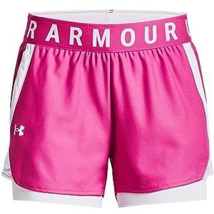Under Armour Play Up 2-in-1 korte broek, roze, XXL, Rebel Pink/Wit/Wit, XXL/3XL