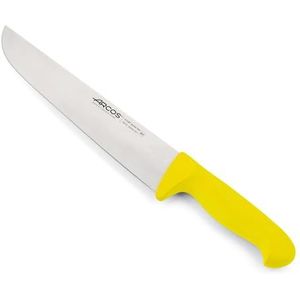 Arcos Serie 2900 - slagermes steakmes - lemmet nitrum roestvrij staal 250 mm - handvat polypropyleen kleur geel