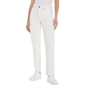 Tommy Hilfiger Klassieke rechte Hw a Ecru Denim broek voor dames, Ecru, 36W / 30L