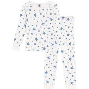 Petit Bateau Pyjama voor kinderen en jongeren, Wit/Blauw, 24 Maanden