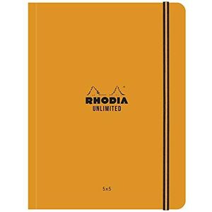 Clairefontaine 118758C – notitieboek met elastiek Rhodia Unlimited Kleine tegels Oranje