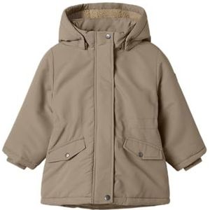 NAME IT Nmfmarlow Parka Jacket Pb voor meisjes, silver mink, numeric_92