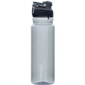 Contigo Free Flow Drinkfles, grote BPA-vrije waterfles gemaakt van Tritan-kunststof, 100% lekvrij, drinken met een druk op de knop, premium outdoor sportfles voor wandelen, fietsen, 1000 ml
