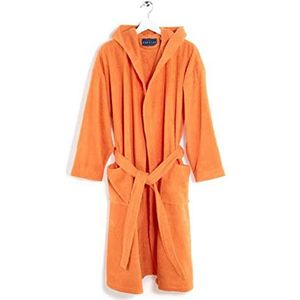 Caleffi - Minorca badjas voor kinderen, uniseks, 4-6 jaar, badstof, 100% zacht katoen, wasbestendig, niet-giftige kleurstoffen, oranje, katoen