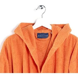 Caleffi - Minorca badjas voor kinderen, uniseks, 4-6 jaar, badstof, 100% zacht katoen, wasbestendig, niet-giftige kleurstoffen, oranje, katoen