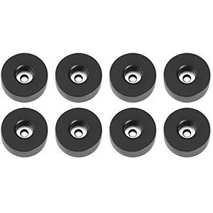Adam Hall Hardware 4907 AH - Set van 8 Rubberen Voetjes - Zwart - 38 x 15 mm