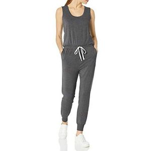 Amazon Essentials Dames Studio Terry Fleece Jumpsuit,Houtskool Grijs Heather,M-L