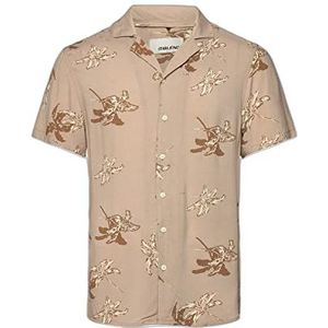 Blend Heren Woven Shirt s/s hemd, 161104/Crockery, S, 161104/Crockery, S