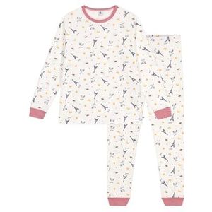 Petit Bateau Pyjama voor kinderen van katoen, bedrukt met Parijs, Marshmallow/Multico, 18 Jaar