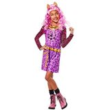 Rubies Clawdeen Klassiek kostuum voor meisjes, jurk en hoofdband, officieel monsterkostuum voor carnaval, Kerstmis, verjaardag, feest en Halloween