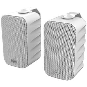 Audibax Delta 32 BT White Bluetooth-luidspreker, krachtige actieve luidspreker voor aan de muur, Bluetooth-compatibel, hoog frequentiebereik (100 Hz - 20 kHz), surround sound