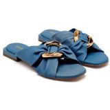 GIOSEPPO - Killingly - Plateausandalen - Blauw - Leren Sandalen met Hak van 1,5 cm