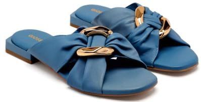 GIOSEPPO - Killingly - Plateausandalen - Blauw - Leren Sandalen met Hak van 1,5 cm