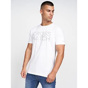 Crosshatch Heren CALEMOORE T-shirt, wit, groot, Kleur: wit, L