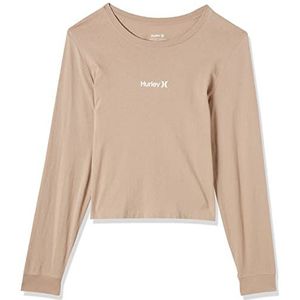 Hurley Dames OAO Smalls Long Sleeve Tee T-Shirt, Taupe (Simply Taupe), L