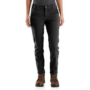 Carhartt Rugged Flex Relaxed Fit werkbroek voor dames, van keper met versterkte voorkant, werkbroek, zwart