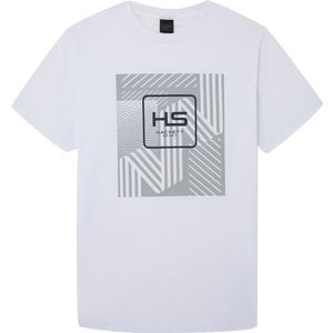 Hackett London Heren Hs Tech Polo T-shirt, Wit (Wit), S, Wit (wit), S