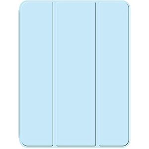Hoes compatibel met iPad Pro 12.9 5/4e generatie (2021/2020), ultradunne beschermhoes met transparante achterkant cover, lichtblauw
