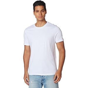 JACK & JONES heren T-Shirt Jjeorganic Basic Tee Ss O-hals Noos, Wit; detail: slank, XS