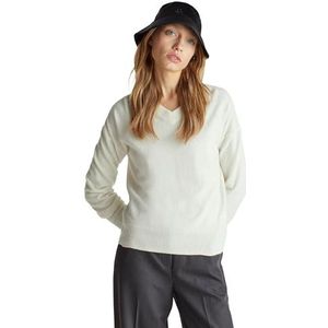 United Colors of Benetton T-shirt met V-hals M/L, Wit, S