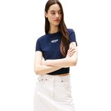 Tommy Jeans - Essential - T-shirt - Navy/Rood/Wit - Slanke Pasvorm