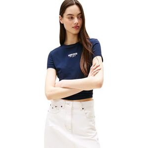 Tommy Jeans - Essential - T-shirt - Navy/Rood/Wit - Slanke Pasvorm