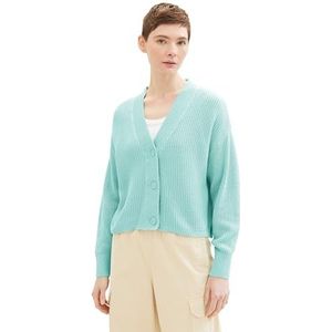 TOM TAILOR Denim Gebreid vest voor dames, 13117 - Pastel Turquoise, XL