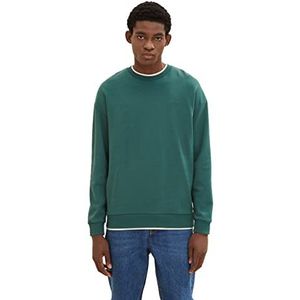 Tom Tailor Denim Relaxed Fit Basic Sweatshirt Uomini 1034150,30024 - Explorer Green,M
