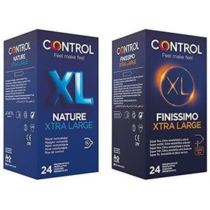 Control XL Mix condoombox, extra groot, klassiek en dun, 48 condooms