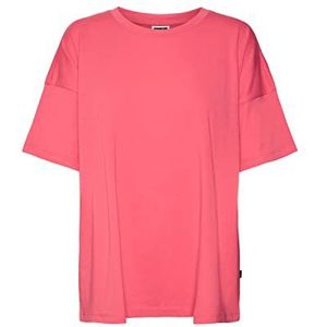 Bestseller A/S Dames Nmida S/S O-Neck Top FWD Noos T-shirt, Sun Kissed Coral, M