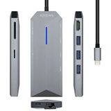 Aisens - Asuc-8p004-gr Hub - Kleur: Grijs - Aantal Poorten: 5