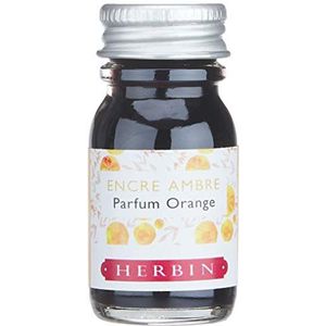 Herbin 13756ST – een fles met geur ""Die subtiles"" voor vulpen en rollerbalpen, 10 ml (product zonder verpakking, geen afval), barnsteen en geur oranje