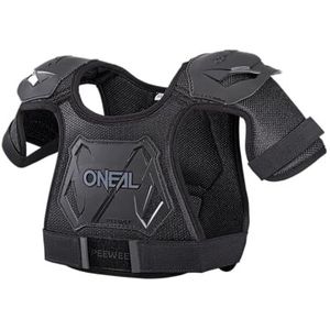 O'NEAL Borstbeschermer | Kinderen | Motorcross Enduro | Makkelijk Verstelbaar, Gespoten Plastic Vorm Voor Verhoogde Bescherming, Leeftijden 4-9 | Pee Wee Chest Guard | Zwart Wit | Maat M/L