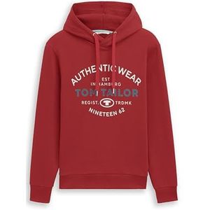 TOM TAILOR Sweatshirt voor heren, 12830, Samba Red, XXL