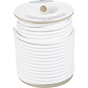 Amazon Basics Luidsprekerkabel, 12 AWG (2,05 mm), 99,9% zuurstofvrij koper, 30,5 m, wit