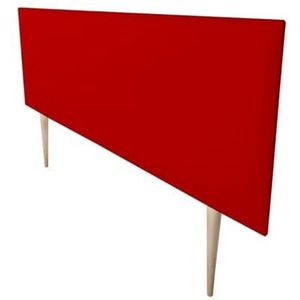 Mattfy Hoofdeinde Nantes gevoerd + poten, hoogwaardige bekleding van kunstleer, praktisch en aantrekkelijk design, hout, rood, 90 x 60 cm (bed 80)