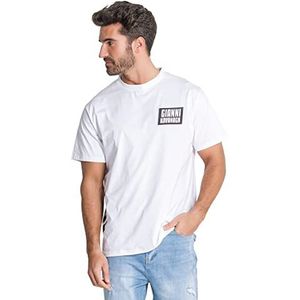Gianni Kavanagh White Candy Oversized Plaque T-shirt voor heren, Wit, XS