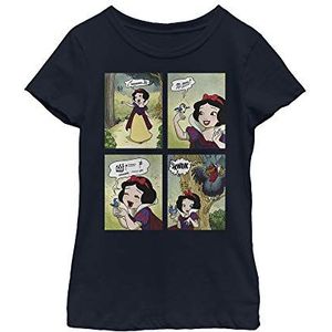 Disney Snow White Signing Snow T-shirt, voor meisjes, marineblauw, maat XS, Donkerblauw, XS