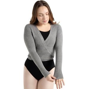 Capezio Dames 11381w Wrap Trui, Grijs, L UK