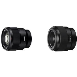 Sony Sel-85F18 Telelens Met, Fe 85 M F1,8, Ed-Glas, Zwart & Sony SEL-50F18F standaardlens (50 mm, F1.8, volledig frame, geschikt voor A7, A6000, A5100, A5000 en Nex-serie) zwart
