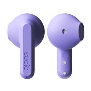 sudio A3 Paarse mist - De oordopjes voor de hele dag. Uitgebalanceerde luisterervaring, verbeterde microfoons, Bluetooth-verbinding met meerdere punten, Bluetooth 5.4, waterbestendigheid IPX4