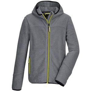 killtec jongens Gebreid fleecejack/fleecejack met capuchon KOW 364 BYS KNTFLC JCKT, anthrazit melange, 140, 42157-000