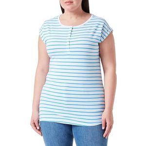 T-shirt Nursing Short Sleeve Stripe, Blauw - 480, L