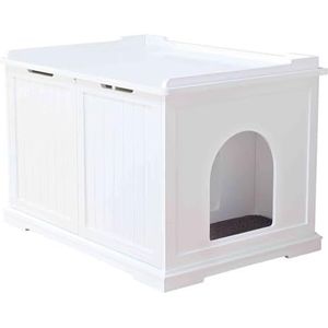Trixie 40233 Kattenhuis voor kattenbak, XL, 75 × 51 × 53 cm, wit