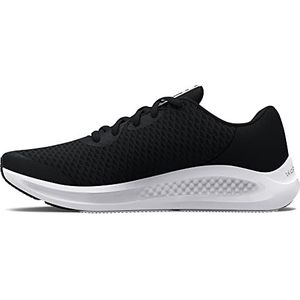 Under Armour UA BGS Charged Pursuit 3, Sneakers jongens, Black/Black/White, 38.5 EU