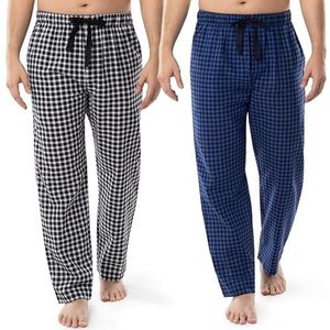 FRUIT OF THE LOOM Heren garen-kleurstof geweven flanel pyjama broek bodem