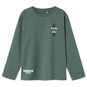 NAME IT Jongens Nkmroma Ls Nreg Top Shirt met lange mouwen, Dark Forest, 116