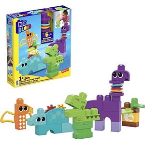 MEGA Bloks Dinosaurussen 24 sensorische bouwstenen, speelgoed +1 jaar (Mattel HKN43)