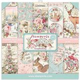 Stamperia - Designpapier voor Kerstmis voor scrapbooks, albums, bullet journals en meer (Pink Christmas - papieren blok pad) (15,24 x 15,27 cm)